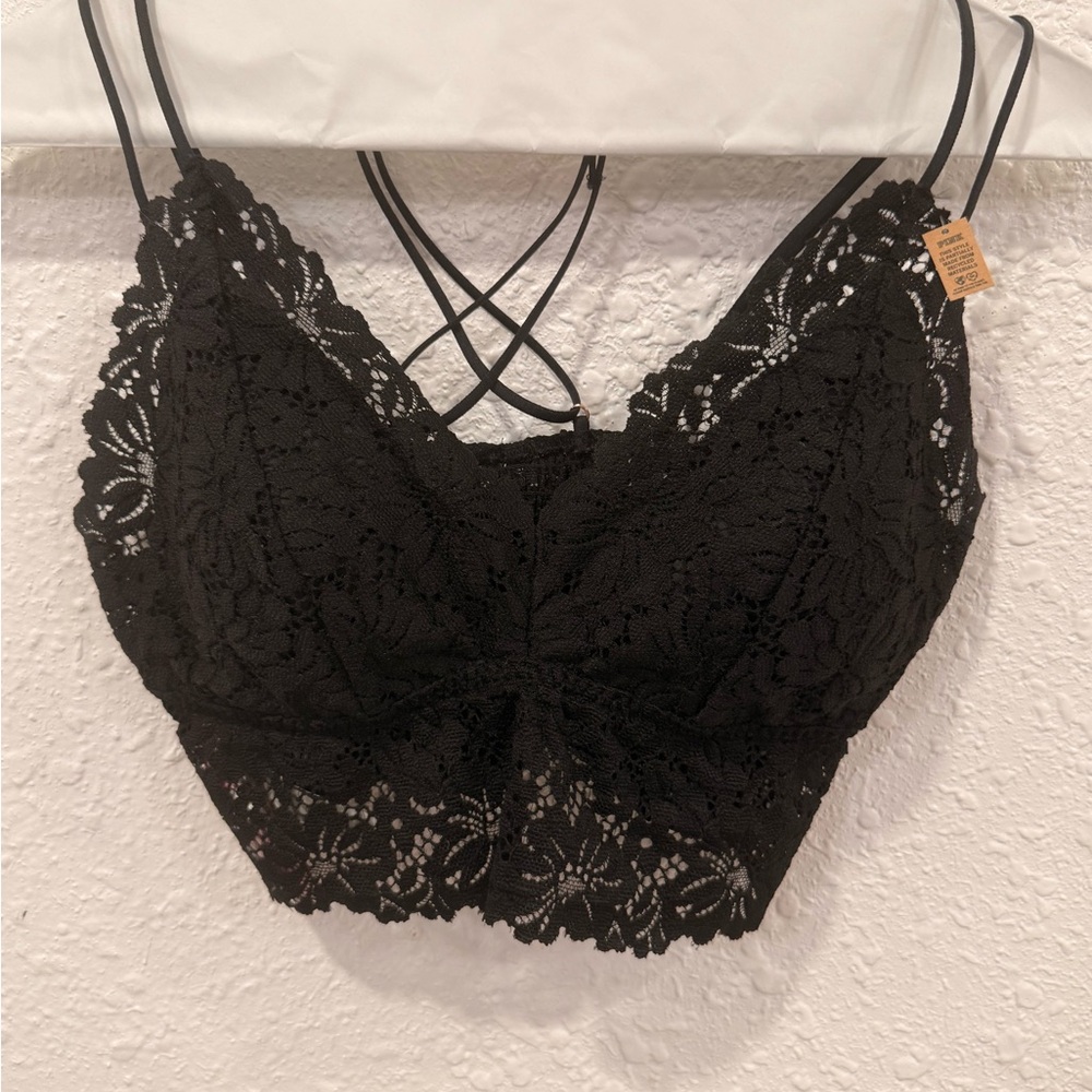 PINK Victoria's Secret Black Lace Bralette